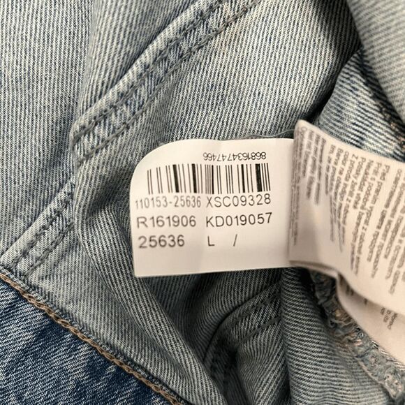 Mavi Jeans Co. Women's Denim Jacket‎ Size S Light Wash Button Front Grommet Hem - Picture 13 of 13